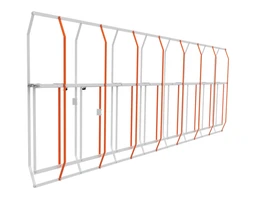 CAME 803XA-0350 Závesná podpera z lakovaného hliníka po celej výške. Modul 1720 mm, H = 1300 mm vybavený spojovacími svorkami.