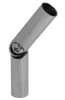 spoj nastaviteľný ø 12mm (0-60°) s kĺbom, leštená nerez /AISI304