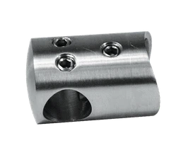 Držák tyče spojovací ø 14 mm přechodný na trubku ø 42.4 mm (30x22 mm), broušená nerez K320 / AISI304