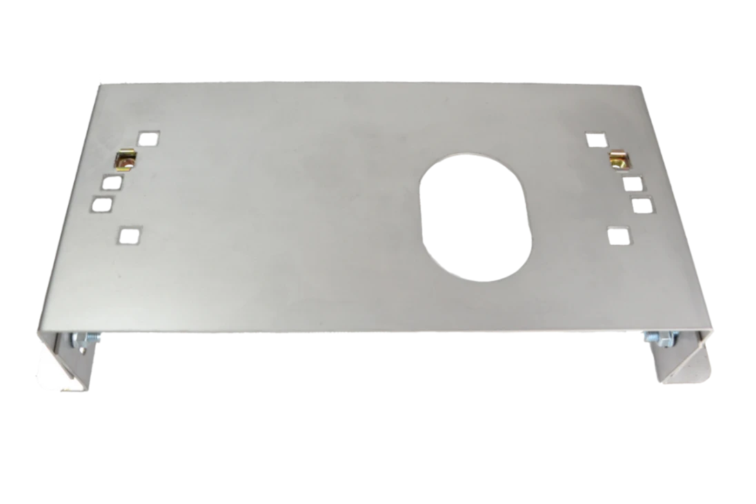 univerzálny podstavec pre pohon samonosného systému, určený na betónový základ, výškovo nastaviteľný 65-85mm, nerezový