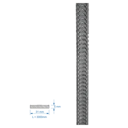 DOPRODEJ Madlovina vzorovaná 31x5x3000mm, cena za 3m kus