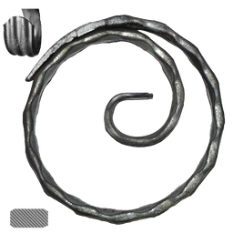 Kruh (ø 100mm), 12x6mm, zdobený, široké rozkutie