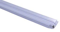 Plastové těsnění magnetické, na sklo 8 mm, mezi dvoje skleněné dveře, 135°, 2200 mm, 2ks