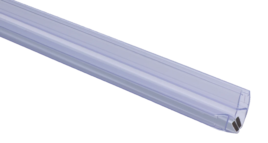Plastové těsnení magnetické, na sklo 10mm, 90°, L-2200mm
