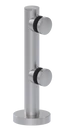 Nerezový stĺpik na sklo s dvomi svorkami ø50mm, celková výška: 325mm, pre sklo: 12-20mm brúsená nerez K320 / AISI 304. (Balenie obsahuje gumičky na sklo)