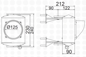 ASF semafor ø120mm jednokomorový červená/zelená, 25xLED 50Lux, hliníkový kryt, 230V AC, IP65 - slide 2