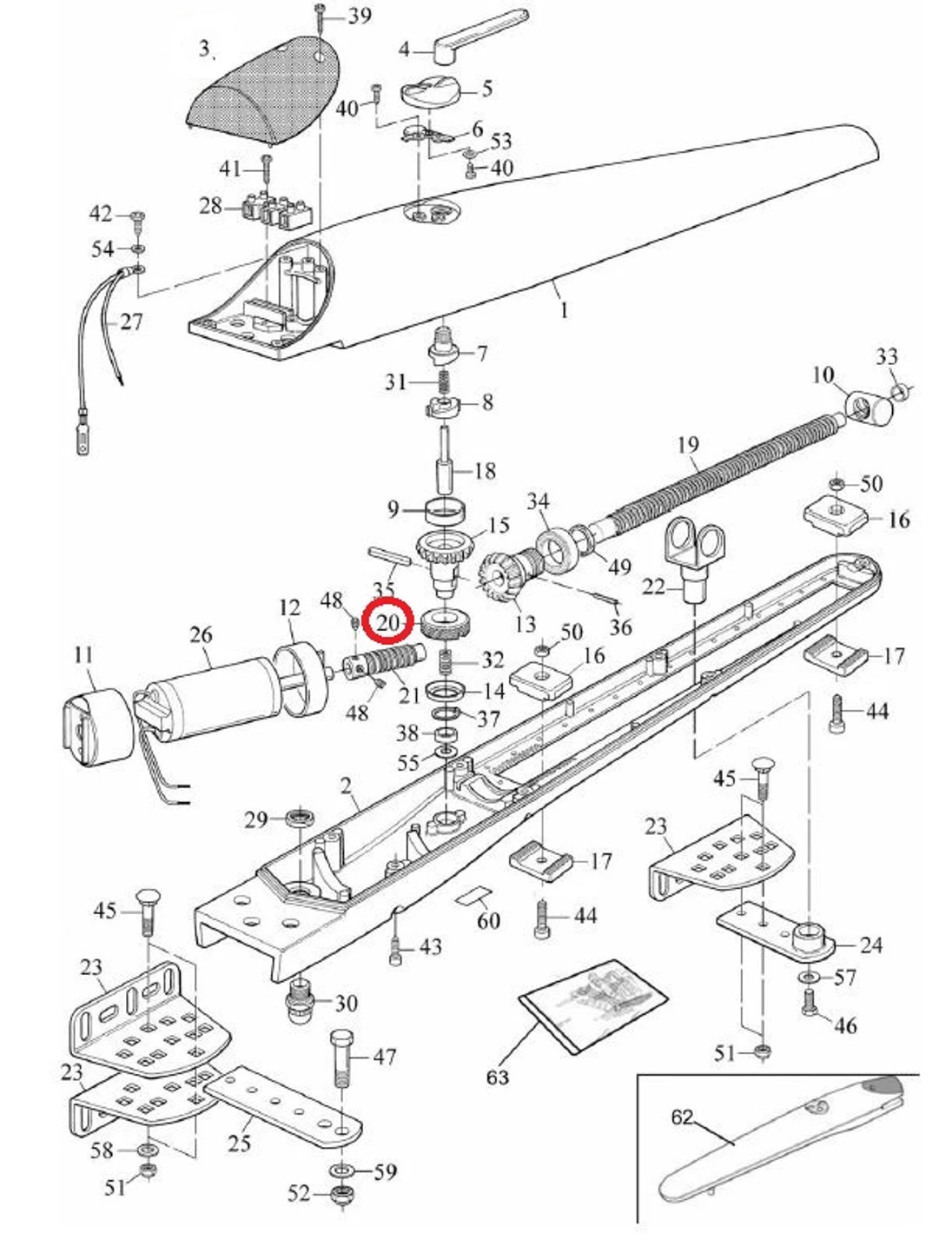 MHOUSE PPD0990R01.4540 kolo převodovky plastové pro WG1