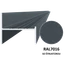 UT profil 50x44mm, L-6000mm, práškový lak, štruktúra RAL7016