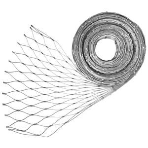 Nerezová lanková sieť, 1,0m x 25m (šxd), oko 60x104 mm, hrúbka lanka 2mm, AISI316 (V nerozloženom stave má sieť 29,8m) - slide 2