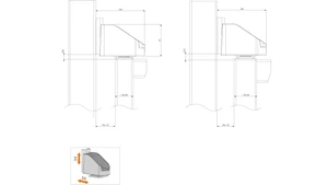 LOCINOX® BEARING HINGE bezúdržbový ložiskový osový pant, otevíratelný 90°, nastavitelný 2D, kryt z nerezové oceli - slide 2