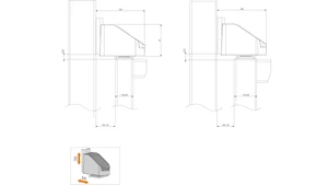 LOCINOX® BEARING HINGE bezúdržbový ložiskový osový záves, otvárateľný 90°, nastaviteľný 2D, kryt z nerezovej ocele - slide 2