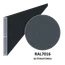 Profil 160x16mm, L-6000mm, práškový lak, štruktúra RAL7016