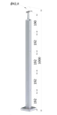 Nerezový sloup, vrchní kotvení, 4řadový M6
