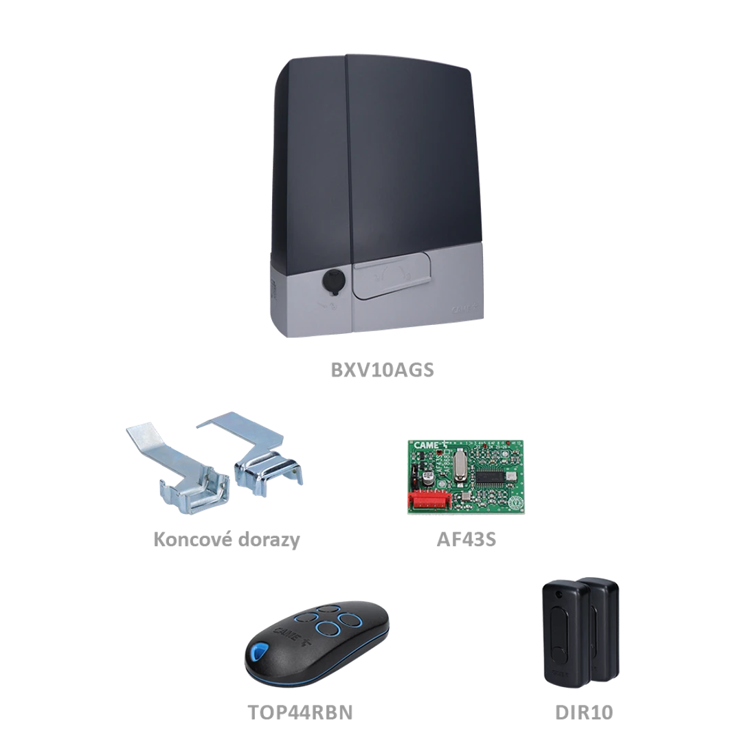 CAME BXV 10 SAFE ATOMO sada pre posuvnú bránu do 1000kg, 1x BXV10AGS (24V, 400W, 1000N) 1x ZN7, 1x AF43S, 1x TOP44RBN, 1 pár DIR10