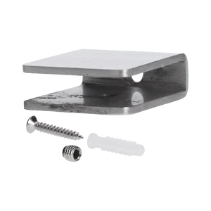 Držák police pro sklo 8-10mm, obsahuje gumovou podložku na šroubu M8x6, broušená nerez K320/AISI 304 - slide 1