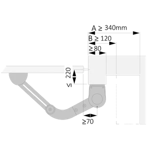 samostatný ramenový pohon pre krídlovú bránu WL1024C (230V, 50W, 100nM), so zabudovanou riadiacou jednotkou WLA1, bez OXI - slide 4