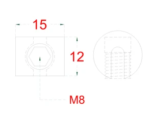 Úchyt pro lanko ø3-4mm, broušená nerez AISI304 - slide 1