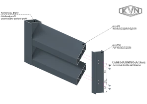 poškodený profil na výplň 108x16mm, materiál EN AW-6060 T66, hliník s povrchovou úpravou,práškové lakovanie,antracit RAL7016, cena za kus - slide 1