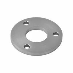 Kotviaca platňa (ø 100x6mm) na trubku ø 42.4mm (otvor ø 42.6mm), brúsená nerez K320 /AISI304