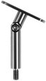 držiak madla s kĺbom, plochý (78x64mm) závit M8, brúsená nerez K320 /AISI304