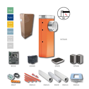 M7BAR KIT automatická závora do 6m (24V, 150W, 300Nm) riadiaca jednotka BCU1, 1x XBA16, 2x XBA15, 1x XBA9, 2x XBA13, 1x OXIBD, 1x ON2E, 1x EPMB, 1x XBA7 - slide 0