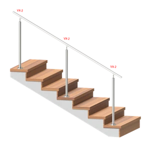 Nerezový stĺp, vrchné kotvenie, bez výplne - slide 1