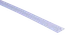 Plastové těsnění na sklo 8mm, mezi skleněné dveře a stěnu nebo podlahu, 2200mm