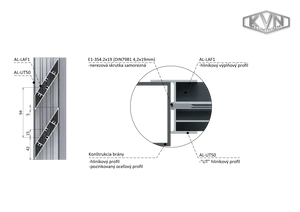 Hliníkový UT profil 50x44x6000 mm, materiál EN AW-6060 T66, hliník s povrchovou úpravou antracit RAL7016, cena za KUS - slide 2