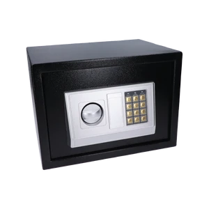 Nábytkový elektronický trezor (350x250x250mm), hrúbka: dverí 3mm, telo 1mm, vnútorné rozmery 245x185x245mm, farba: čierna - slide 0