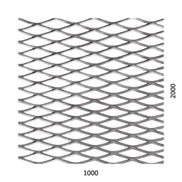 Ťahokov Fe kosoštvorcové oko: 42x14mm,  (1000x2000x1,5mm)