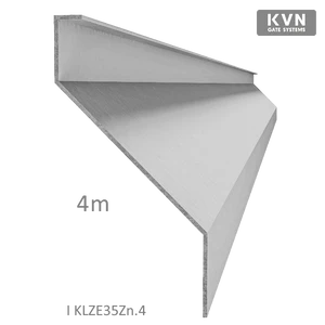 Z-profil-lamela L-4000mm, 23x40x20x1,5mm s vystuženou hranou 10mm, zinkovaný plech, použitie pre plotovú výplň v kombinácii s KU35Zn a profilom 35mm,40mm alebo špeciálom KJL70x34x55x2, cena za 4m kus - slide 0