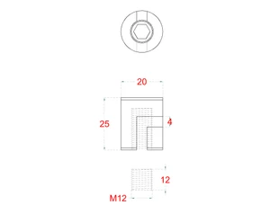 Úchyt pro nerezové lanko ø4 mm, broušená nerez K320 / AISI304 - slide 4