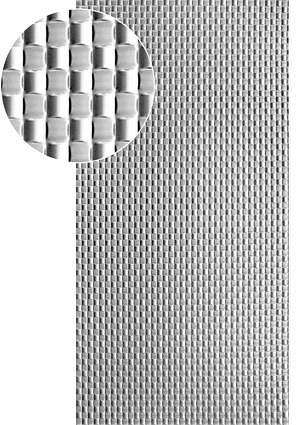 Plech pozinkován 2000x1000x1,2mm - PLETENINA, 3D efekt - slide 0