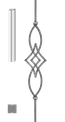 tyč:950x170mm, materiál 12x12mm (ornament 590x170mm nitovaný 12x6mm)