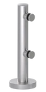 Nerezový sloupek na sklo se dvěma svorkami ø30mm, celková výška: 325mm, pro sklo: 6-12mm broušená nerez K320/AISI 304. (Balení obsahuje gumičky na sklo)
