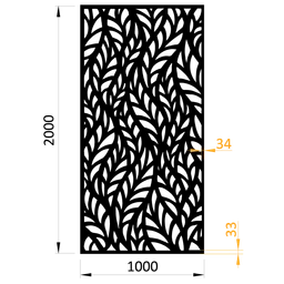 plech vzor 1295, 1000x2000x2,5mm, bez povrchovej úpravy