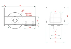 PICCOLO-Kombinovaný (Nerez/Pozink) samonosný systém  67x67x3mm pre posuvné brány do 200kg/4,5m otvor (C399P-IX 1x6m nerezový profil, W395P.F2 2ks, C397P 1ks, C396P 1ks, C398P 1ks) - slide 3