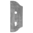 Štít 265x105x3mm s otvormi, rozteč 90mm,  otvor pre kľučku ø 19mm, zdobený, pravý, pre zámok ZM90/80