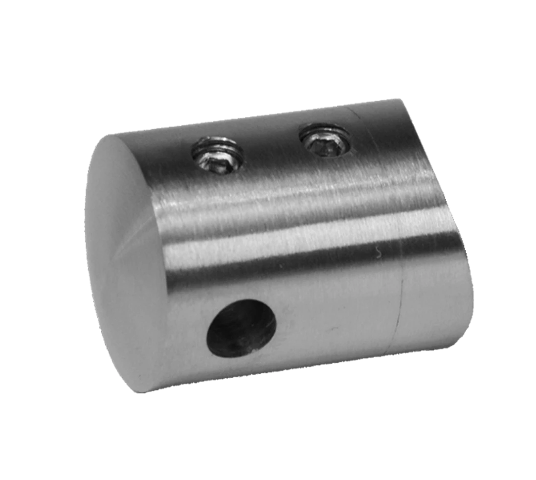 Držák lanka ø 5 mm, se zajištěním, na trubku ø 42,4 mm (30x22 mm), broušená nerez K320 / AISI304