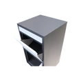 Box na balíky (410x385x720mm) s prepadovou lištou na ochranu balíkov, hrúbka 0.8mm), max. veľkosť balíka: 320x300x180mm, farba: Čierne telo + biely vhod - slide 2