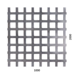 Děrovaný plech Zn,otvor: 10x10mm, rozteč:15mm,1000x2000x1mm