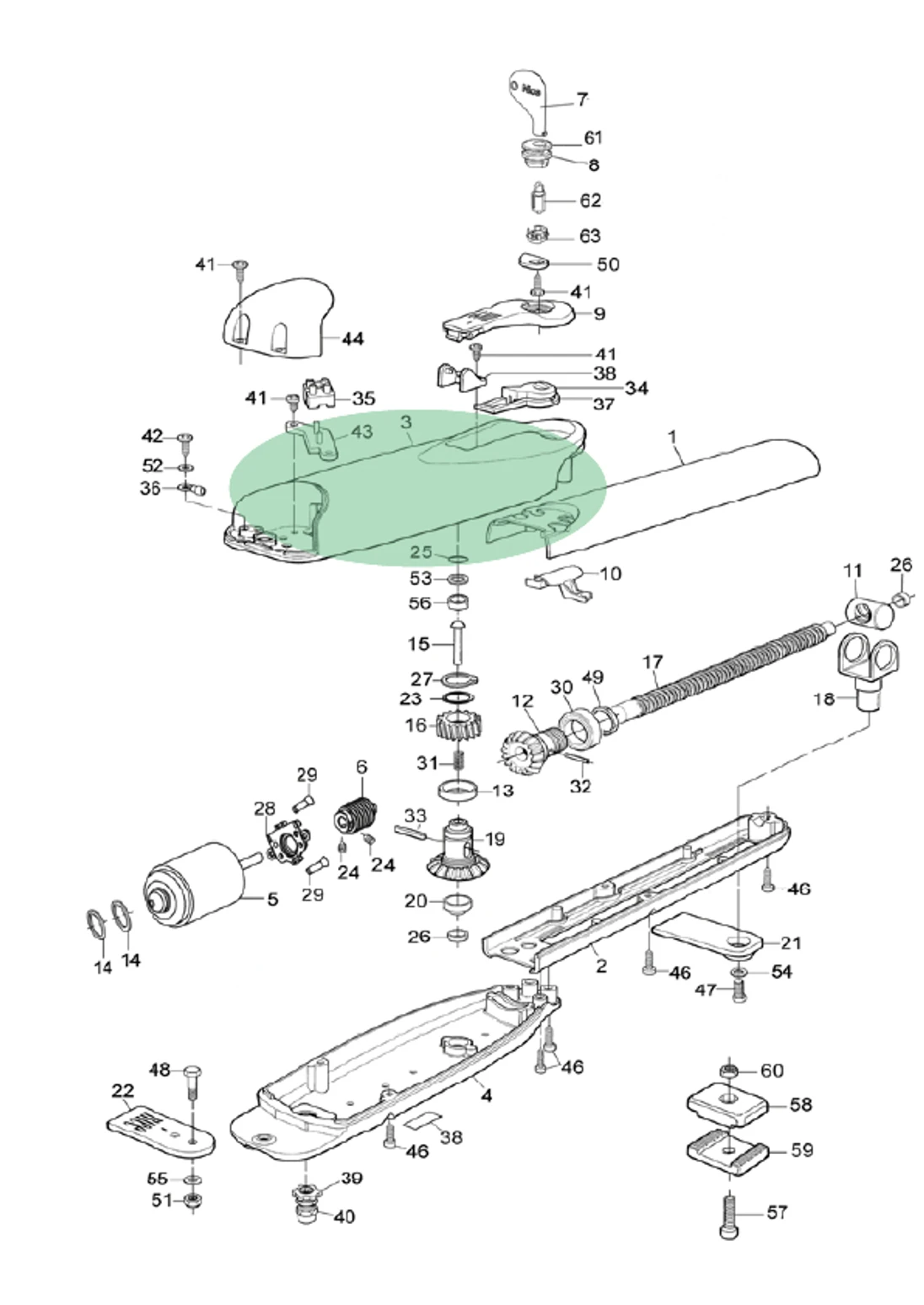 BMGWPA.45673 horní kryt pro WG4000 - jen v kitu PRWNG09