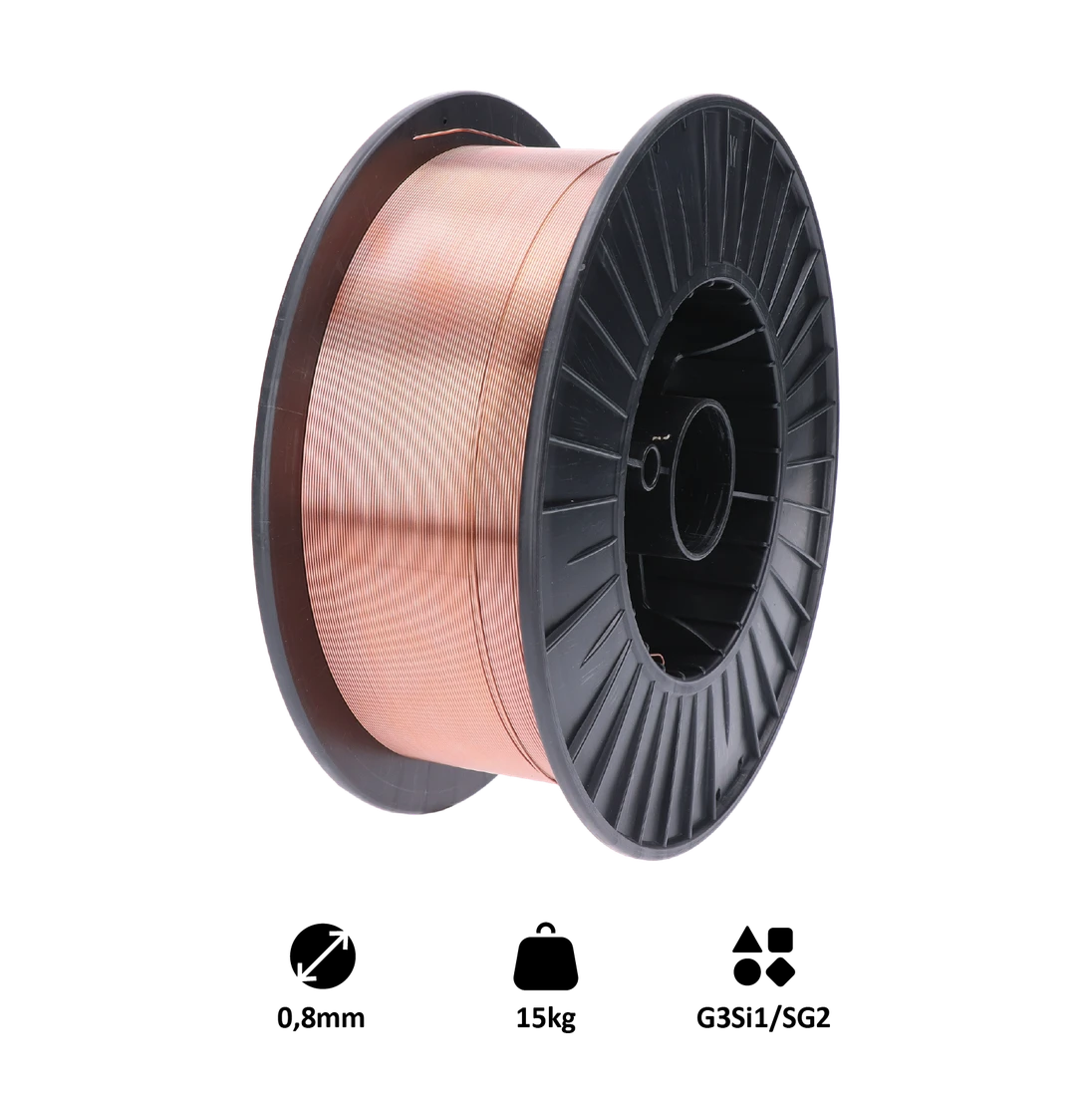 Drát svářecí 0,8mm-MIG/MAG(CO2) G3Si1/SG2, 15kg