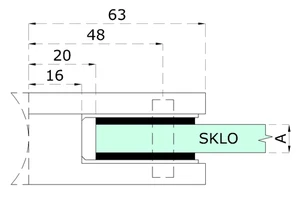 Gumička na sklo 10 mm, balení: 2 ks / k držáku EB1-0102, EB1-4102 - slide 1