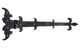 kovanie ozdobné, 225x522x3mm, ľavé, povrch RAL9005 matná