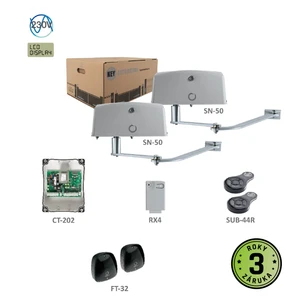 MEWAKIT3 sada pákových pohonů  pro dvoukřídlou bránu do 4 m/kř., 2x SN-50, 1x CT-202, 1x RX4, 1 pár FT-32, 2x SUB-44R - slide 0