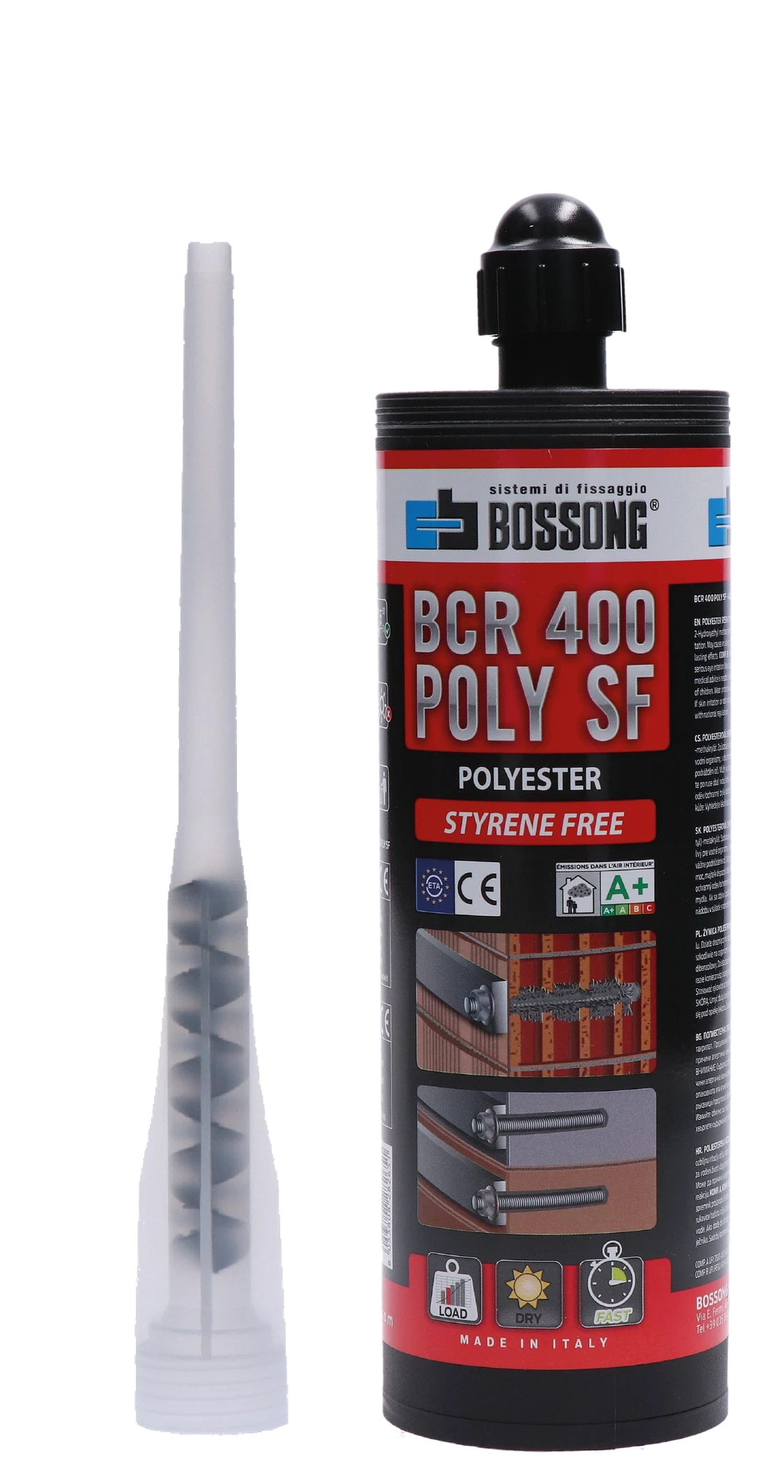 chemické kotvenie 400ml polyesterové bez styrénu so zmiešavacím hrotom