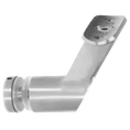 držiak madla pevný na trubku ø 42.4mm, s uchytením na sklo 6-21.52mm, brúsená nerez K320 /AISI304 - slide 0