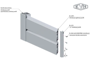 Profil na výplň 108x16x6000 mm, materiál EN AW-6060 T66, přírodní hliník bez povrchové úpravy, cena za KUS - slide 2