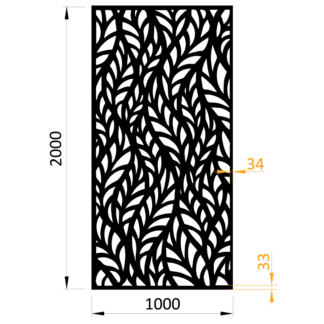 Plech, vzor 1295, 1000x2000x2,5mm, bez povrchové úpravy